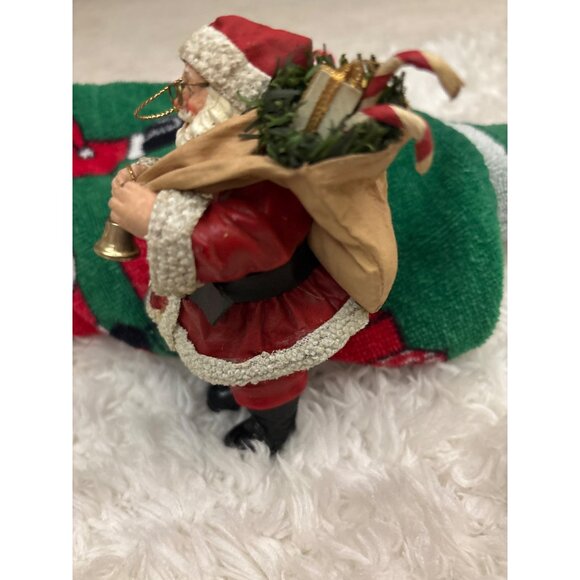 Vintage 1993 Possible Dreams Clothtique Santa Ornament Original Tag Mixed Med - Picture 6 of 13